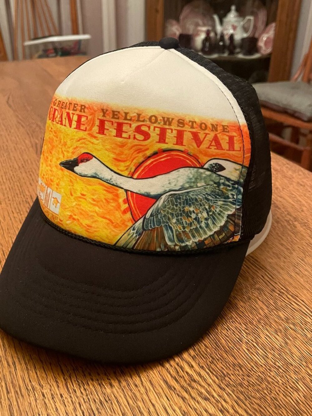 Greater Yellowstone Crane Festival Snapback Trucker Hat Cap by Cobra